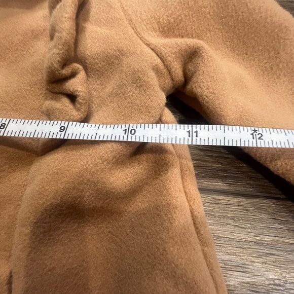 Baby B'Gosh Baby Girl's Camel Ruffle Dress Coat Fully Lined Holiday Coat Sz 12M - Picture 8 of 13